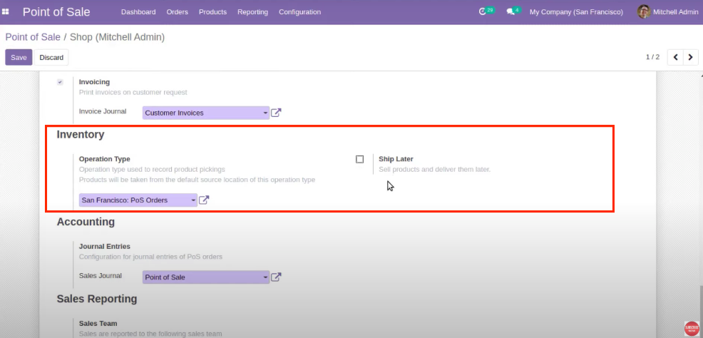Những tính năng mới trên mô-đun POS