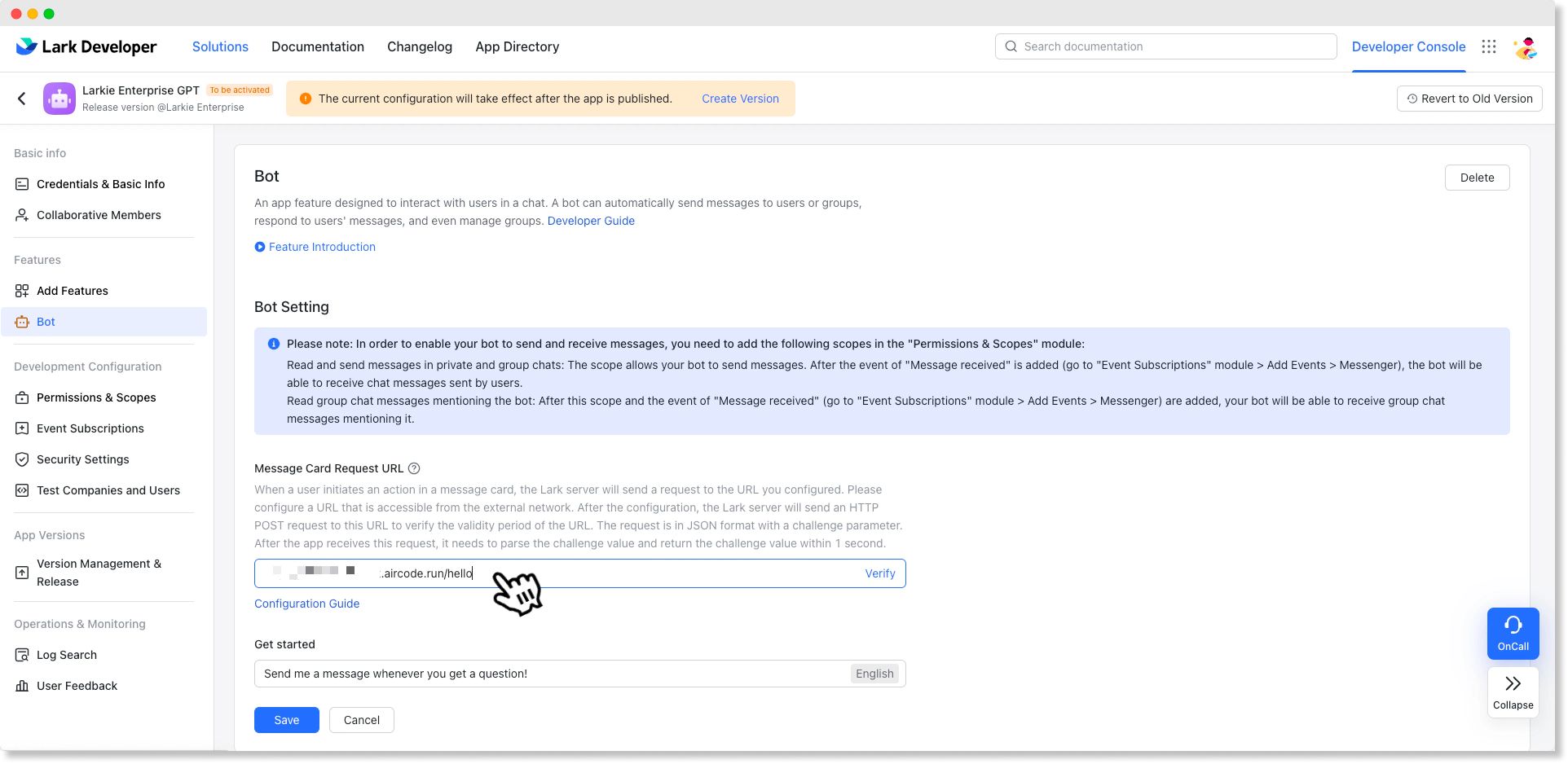 kết nối ChatGPT và Lark